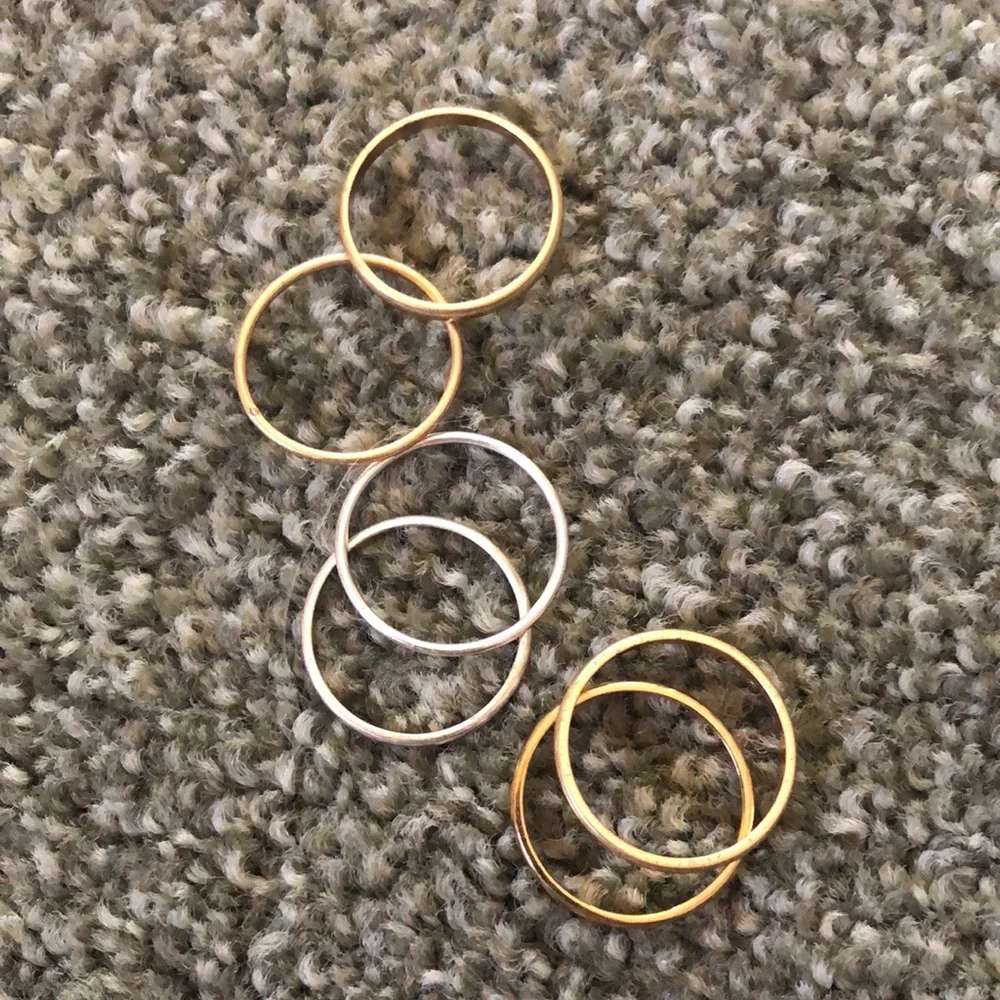 Madewell Mixed Metal Stacking Rings - Picture 2 of 3